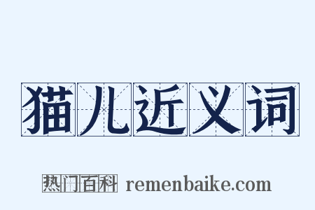 猫儿近义词是什么意思的图片